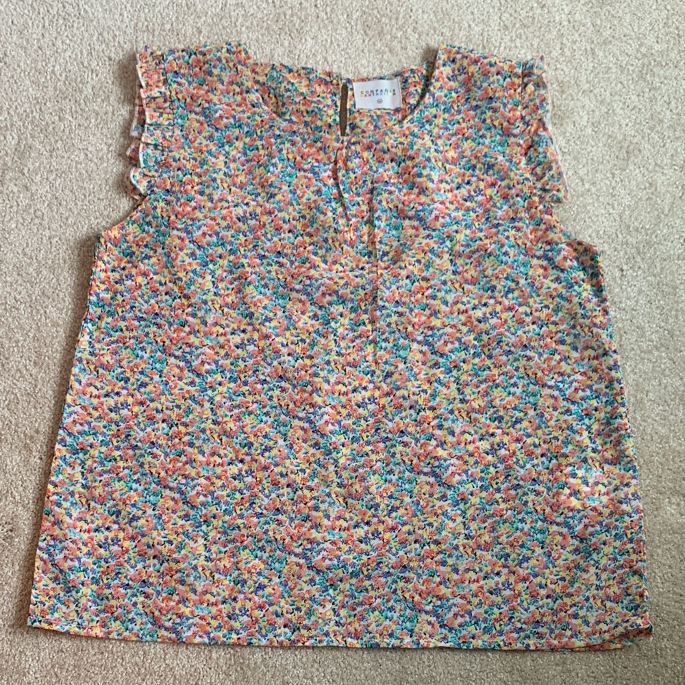 Vibrant Floral Sleeveless Blouse